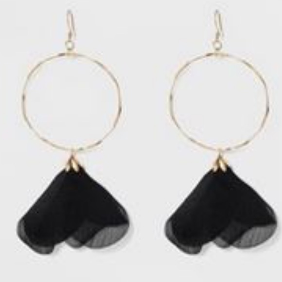 and Jewelry - Nwt drop hoop earrings